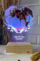 Kişiye Özel Sevgiliye Hediye Kalp Tasarım Gece Lambası Dekoratif Lamba