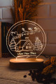 Yılbaşı Hediyesi İsme Özel Yeni Yıl Hediyesi Günışığı 3D Led Gece Lambası