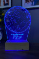 Kişiye Özel Sevgiliye Hediye Gökyüzü Yıldız Haritası 16 Renk 3D Led Lamba