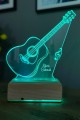 Kişiye Özel Lazer Kesim 3D Tasarım Led Klasik Gitar Aydınlatma