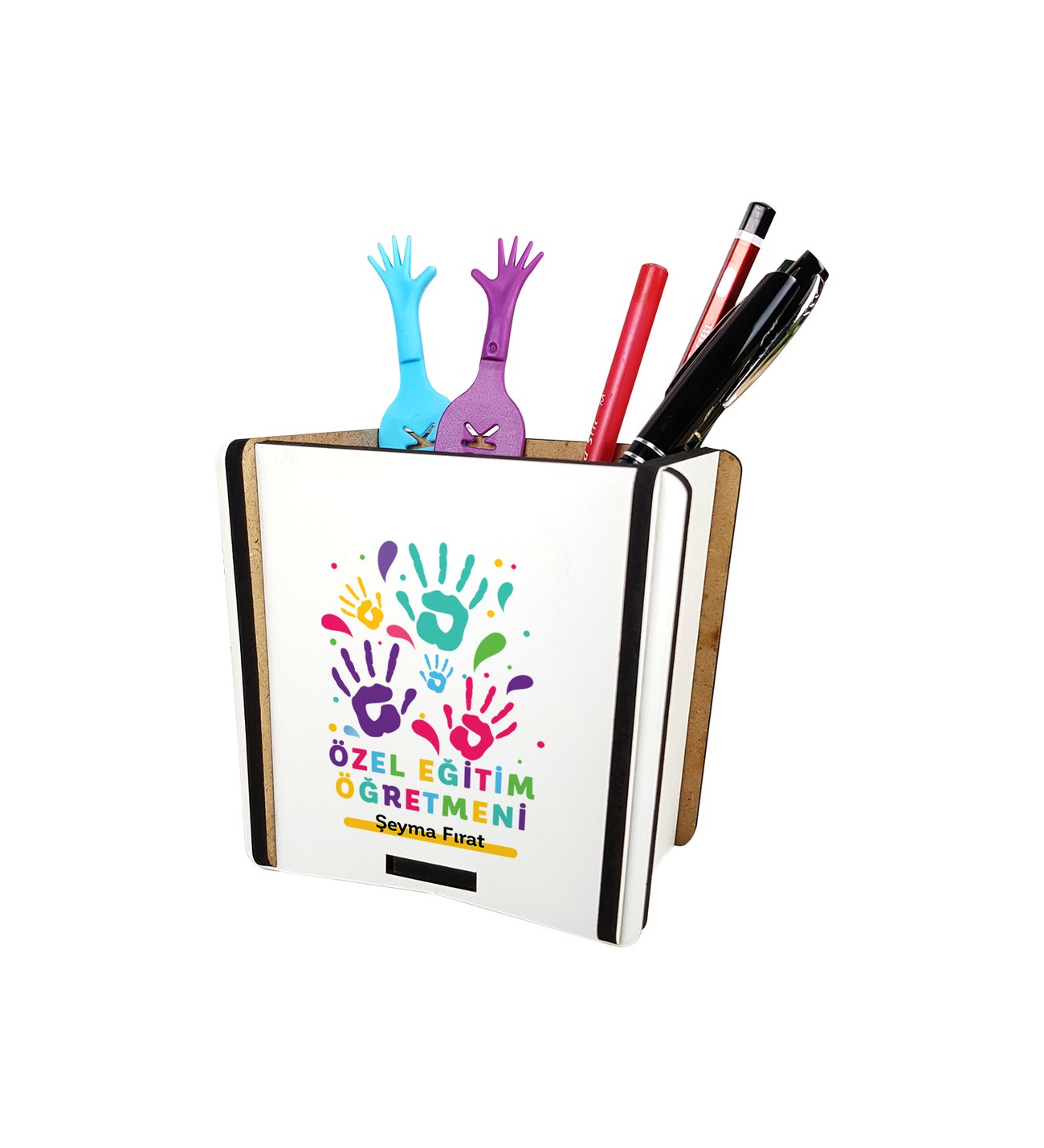 Özel Eğitim Öğretmenine Hediye Ahşap Kalemlik