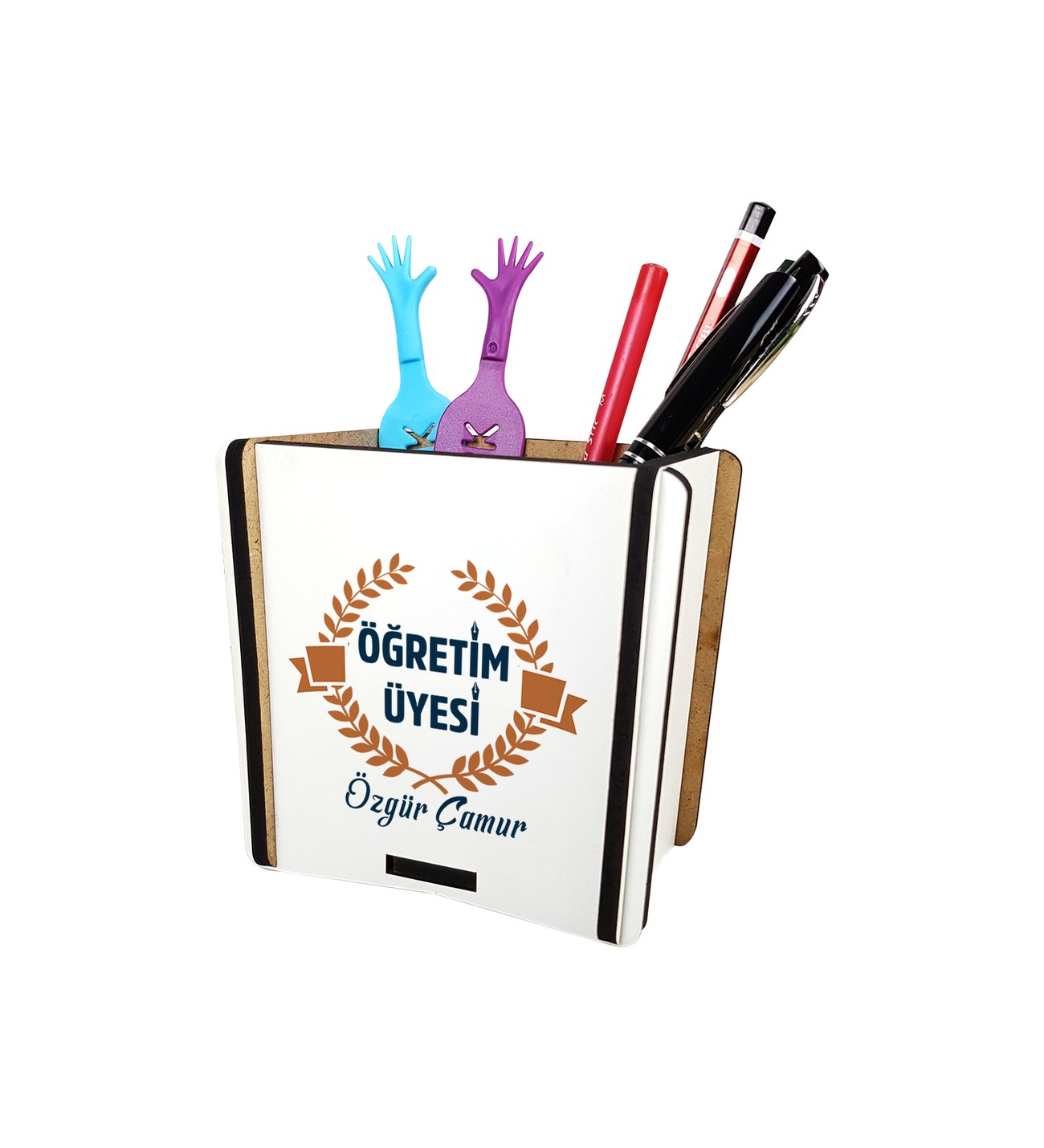 Öğretim Üyesine Ahşap Kalemlik