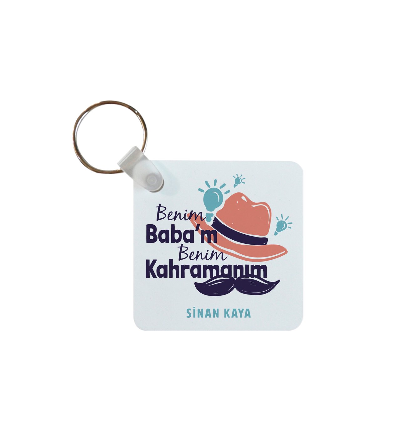 Benim Babam Benim Kahramanım İsme Özel Anahtarlık Benim Babam Benim Kahramanım İsme Özel Anahtarlık