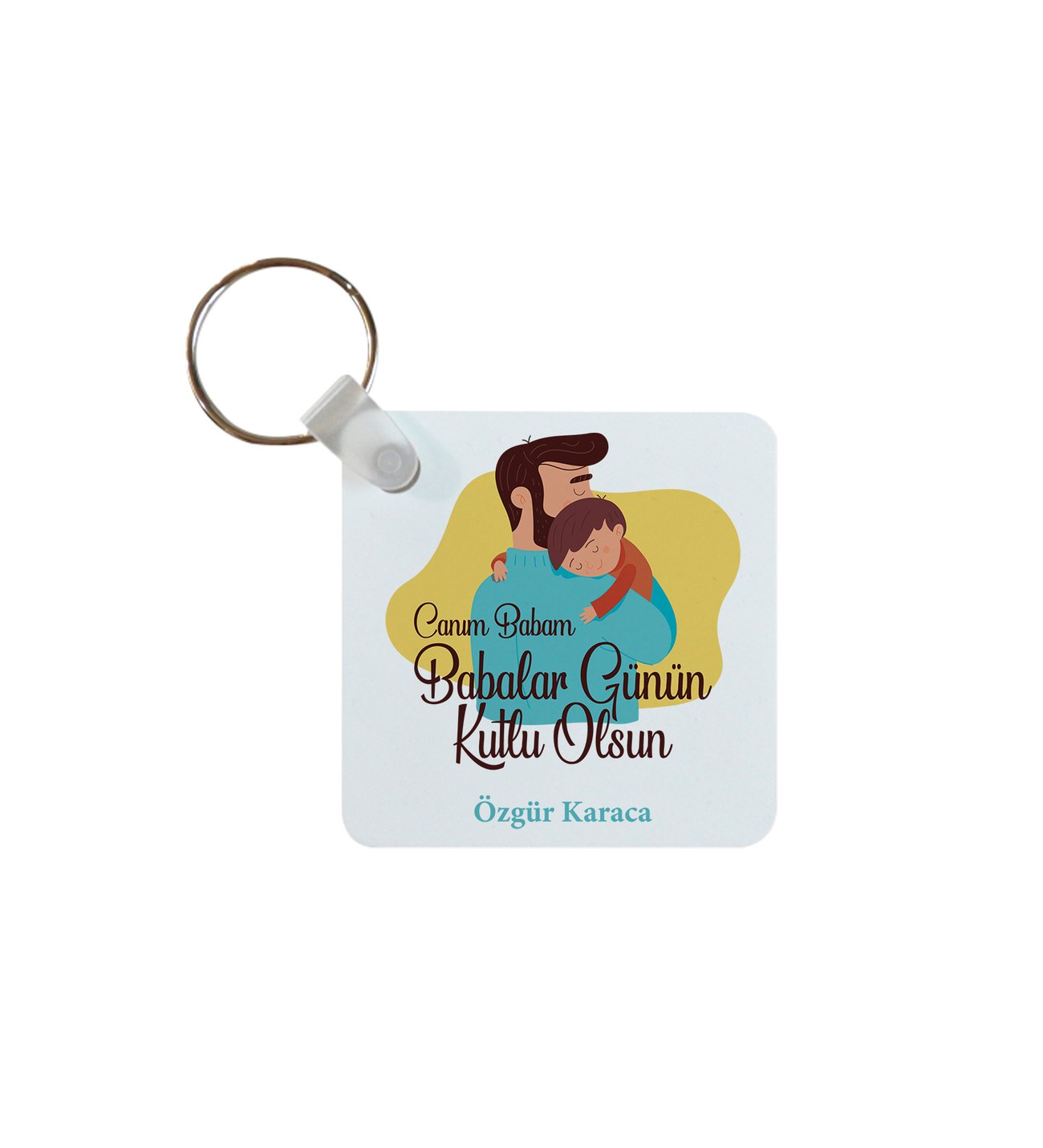 Babalar Günün Kutlu Olsun Kişiye Özel Anahtarlık Babalar Günün Kutlu Olsun Kişiye Özel Anahtarlık