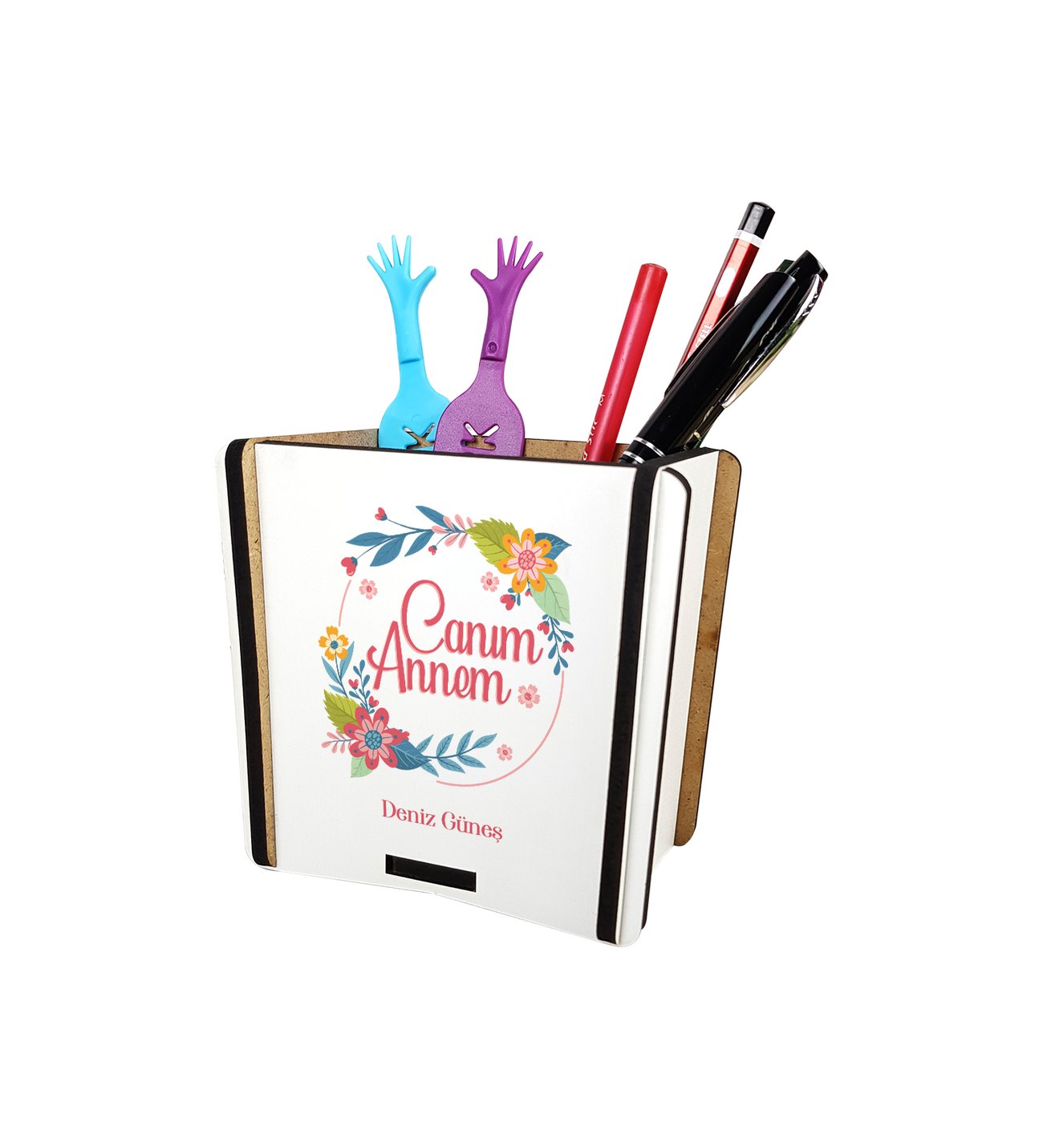 İsme Özel Canım Annem Ahşap Kalemlik İsme Özel Canım Annem Ahşap Kalemlik