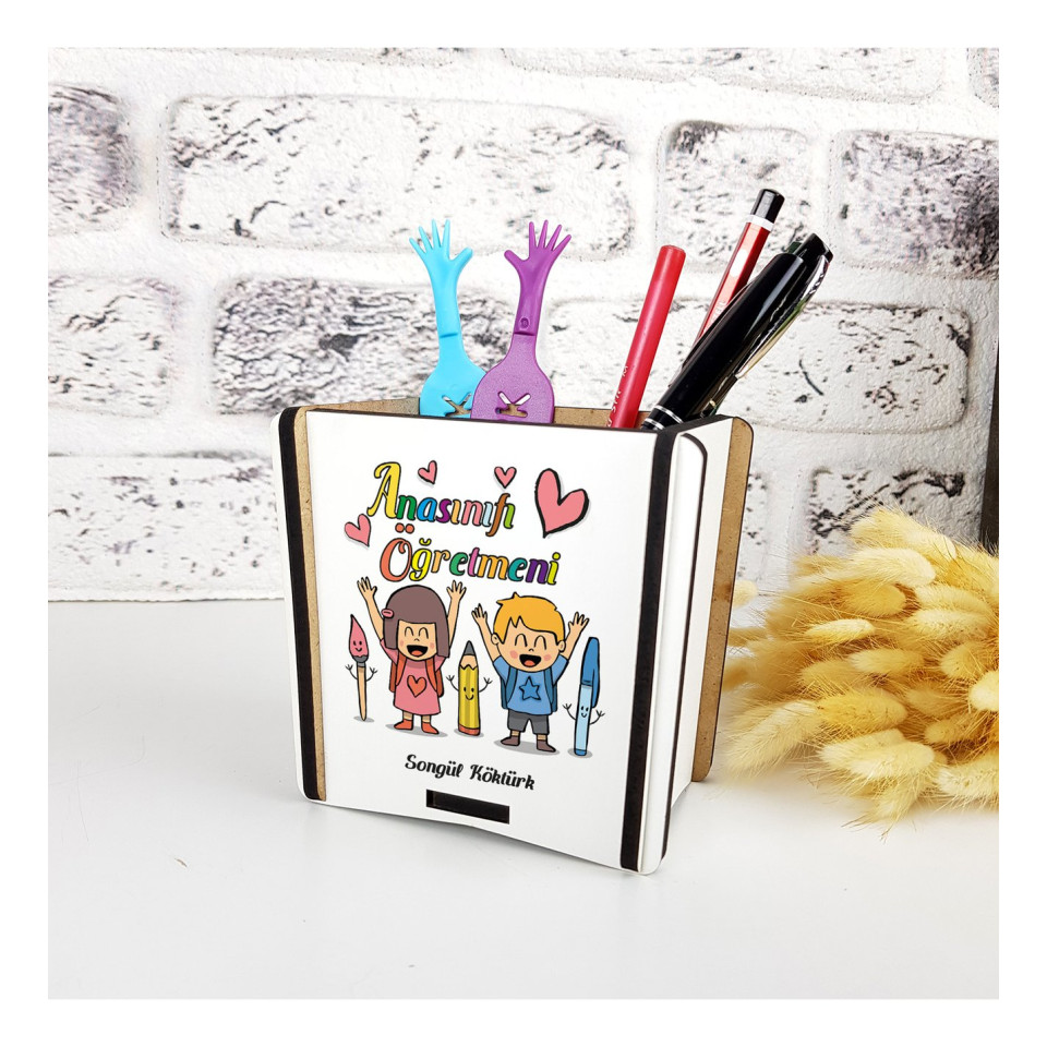 Anasınıfı Öğretmeni Hediye Ahşap Kalemlik Anasınıfı Öğretmeni Hediye Ahşap Kalemlik