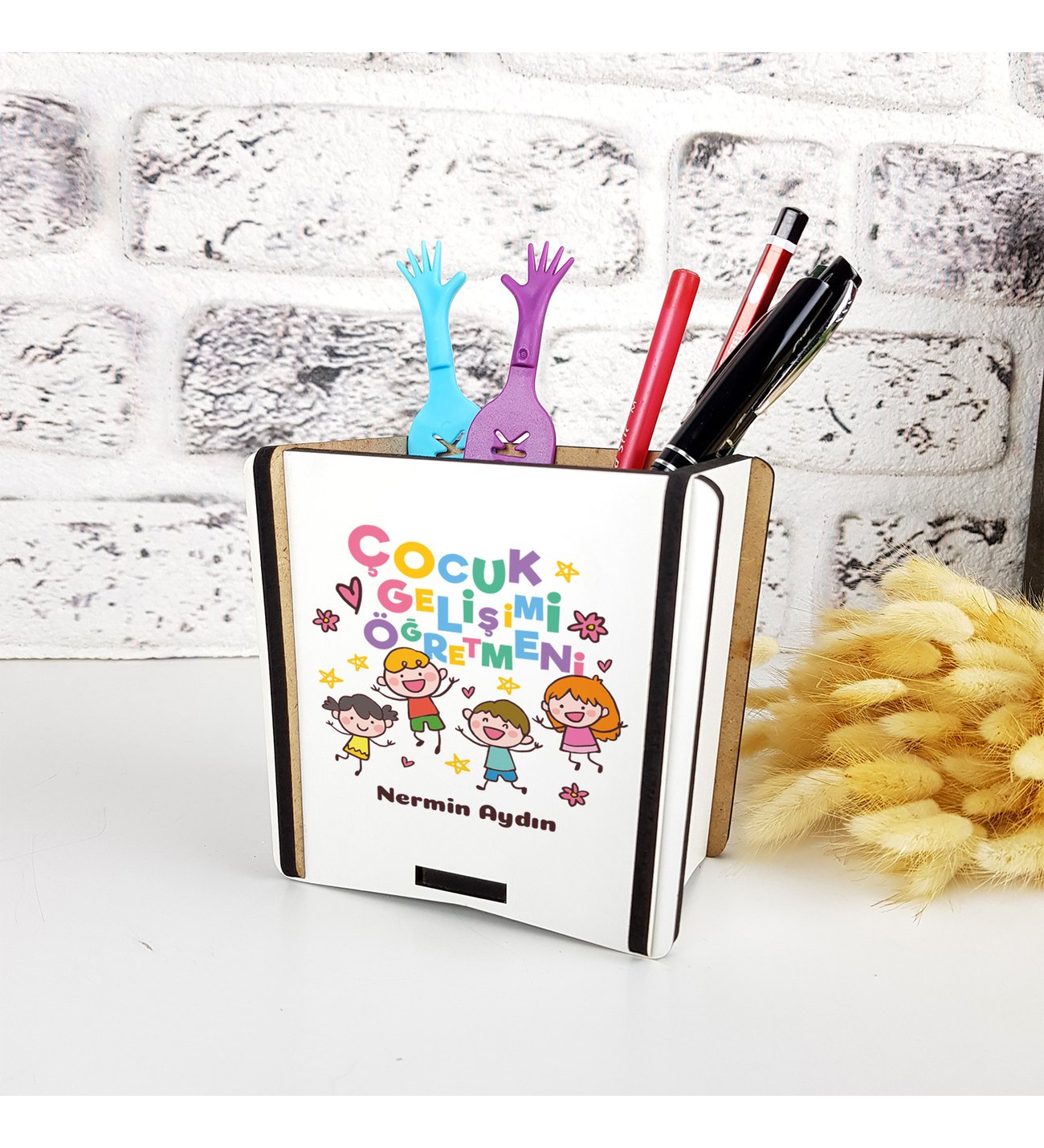 Çocuk Gelişimi Öğretmeni Hediye Ahşap Kalemlik Çocuk Gelişimi Öğretmeni Hediye Ahşap Kalemlik