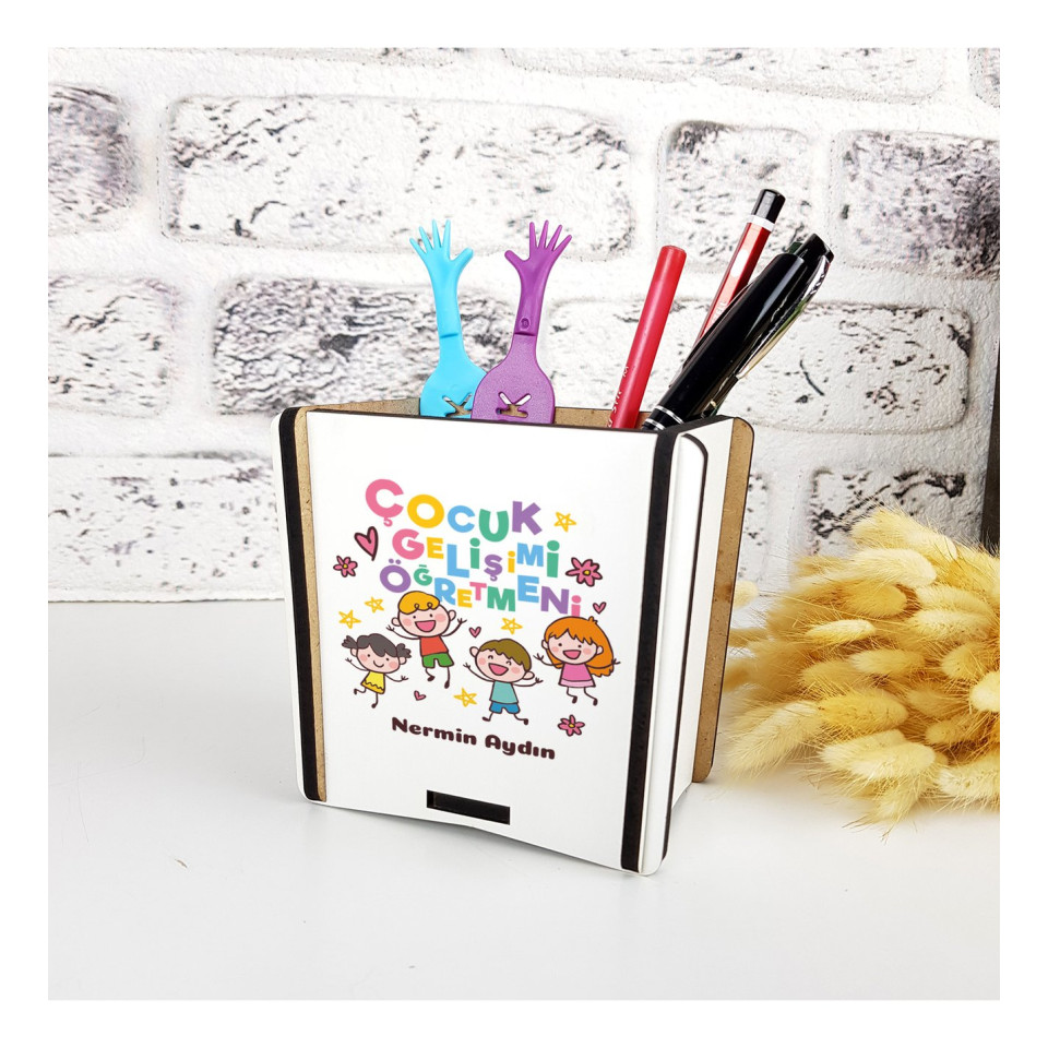 Çocuk Gelişimi Öğretmeni Hediye Ahşap Kalemlik Çocuk Gelişimi Öğretmeni Hediye Ahşap Kalemlik