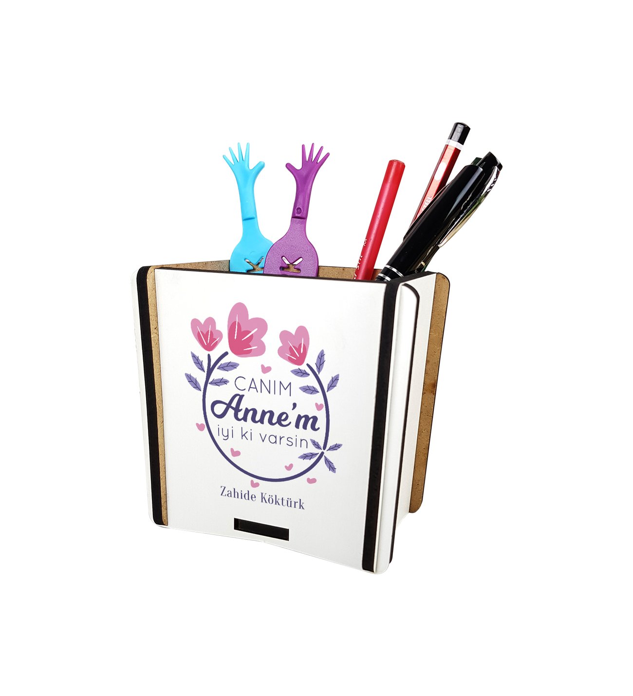 Canım Annem İyi ki Varsın Ahşap Kalemlik Canım Annem İyi ki Varsın Ahşap Kalemlik