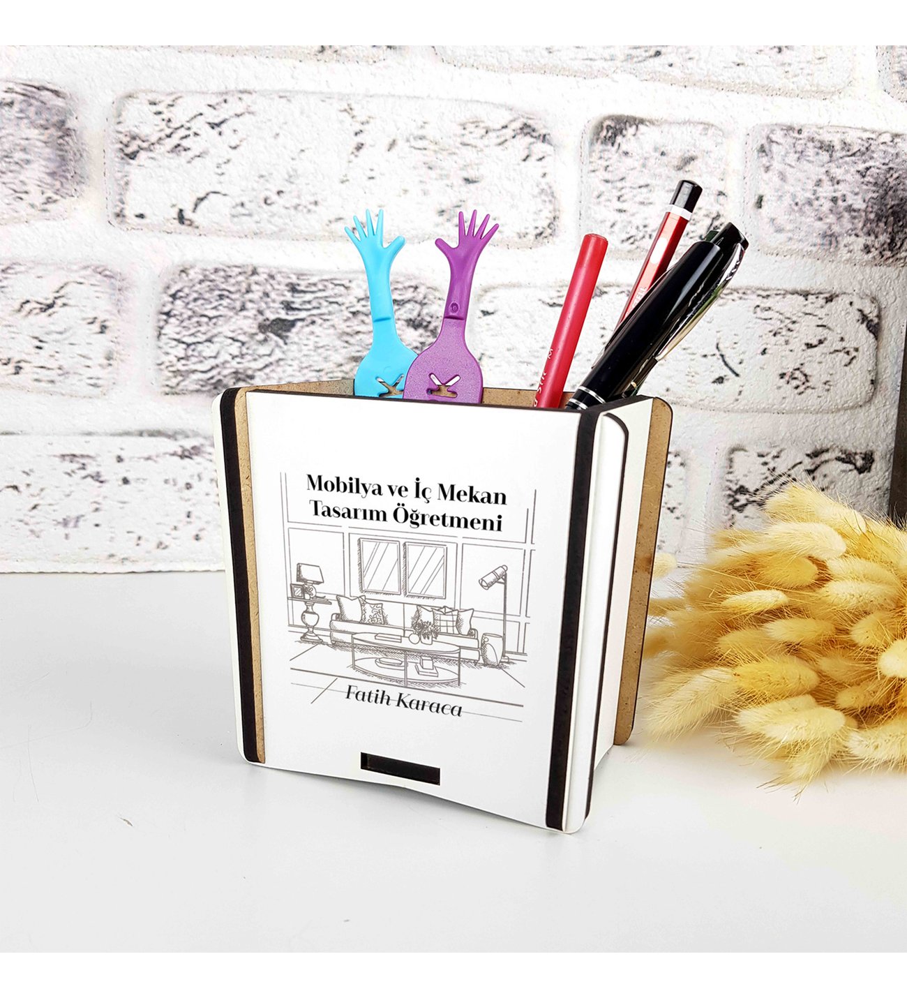 Mobilya Ve İç Mekan Tasarım Öğretmenine Hediye Kalemlik Mobilya Ve İç Mekan Tasarım Öğretmenine Hediye Kalemlik