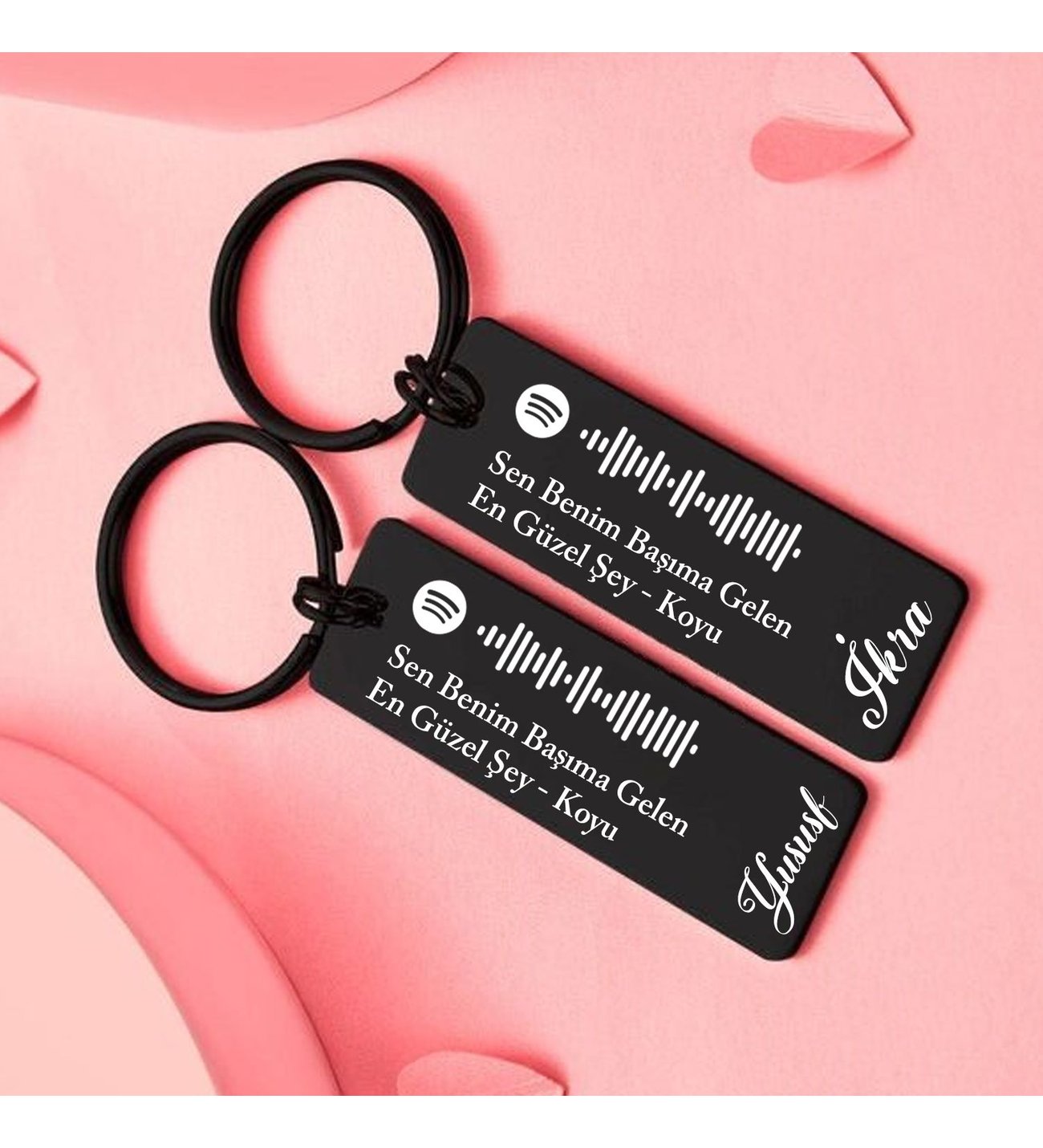 Sevgiliye Hediye Kişiye Özel Pleksi Spotify 2li Çift Anahtarlık Sevgiliye Hediye Kişiye Özel Pleksi Spotify 2li Çift Anahtarlık
