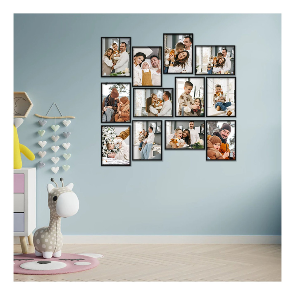 Fotoğraf Baskılı Mdf Tablo 12'li Set