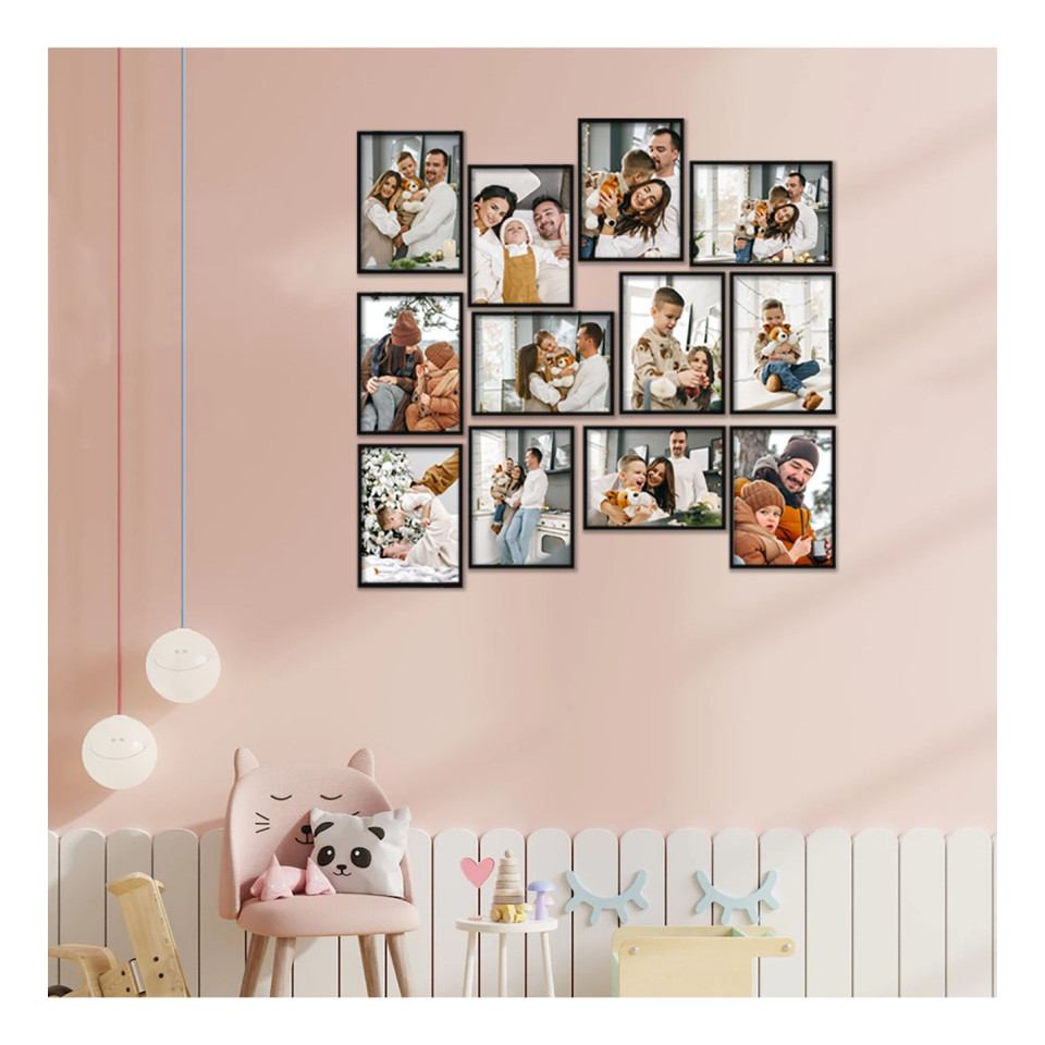 Fotoğraf Baskılı Mdf Tablo 12'li Set