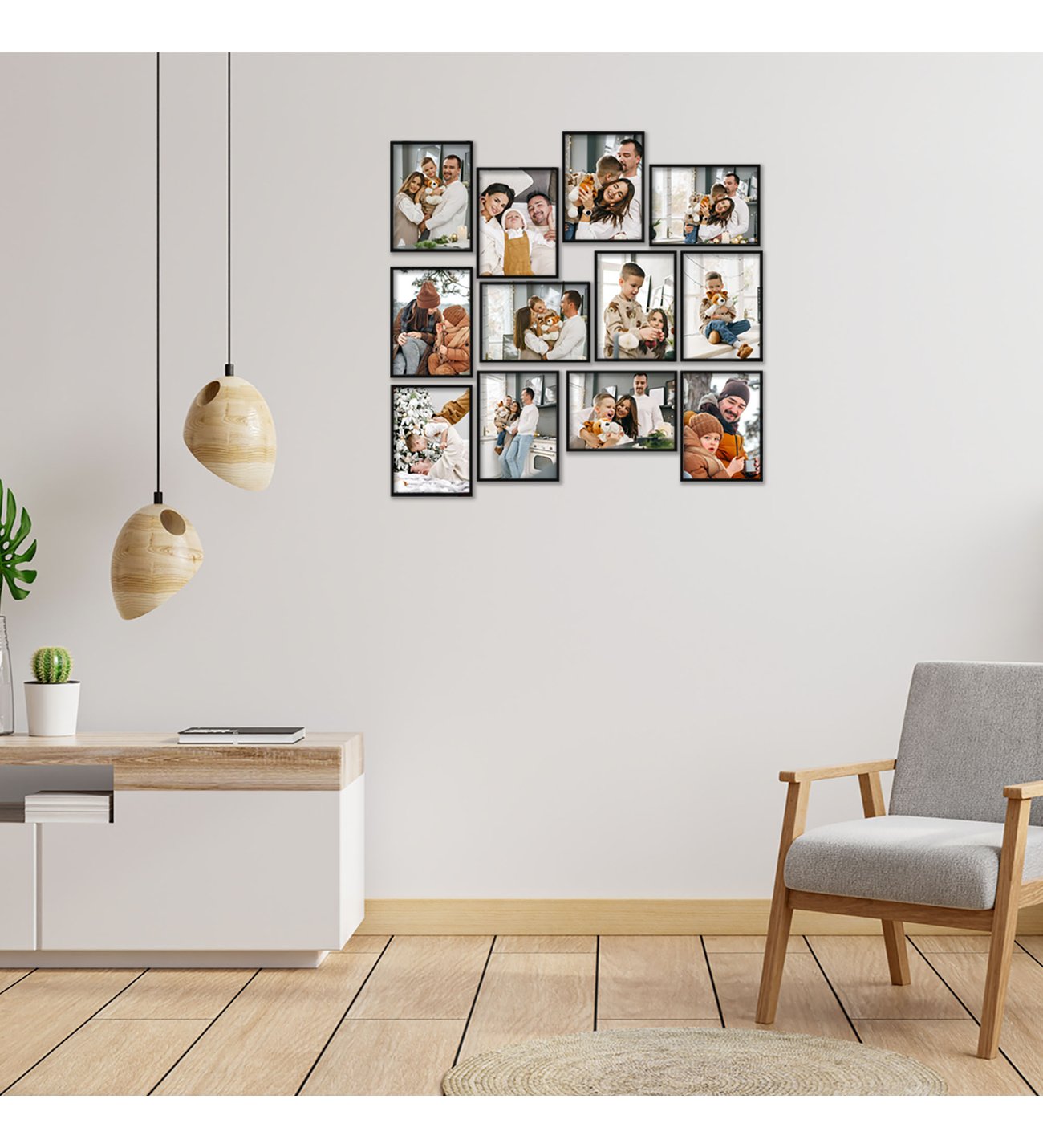 Fotoğraf Baskılı Mdf Tablo 12'li Set