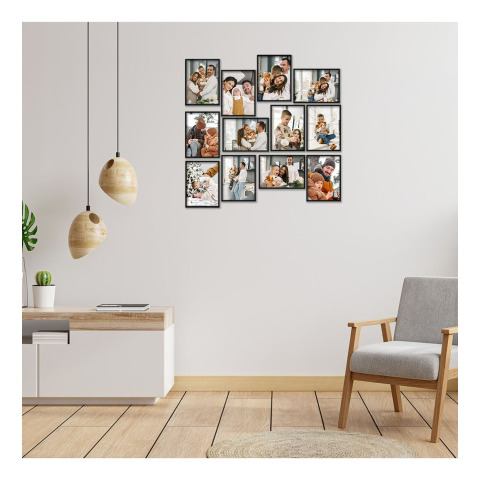 Fotoğraf Baskılı Mdf Tablo 12'li Set