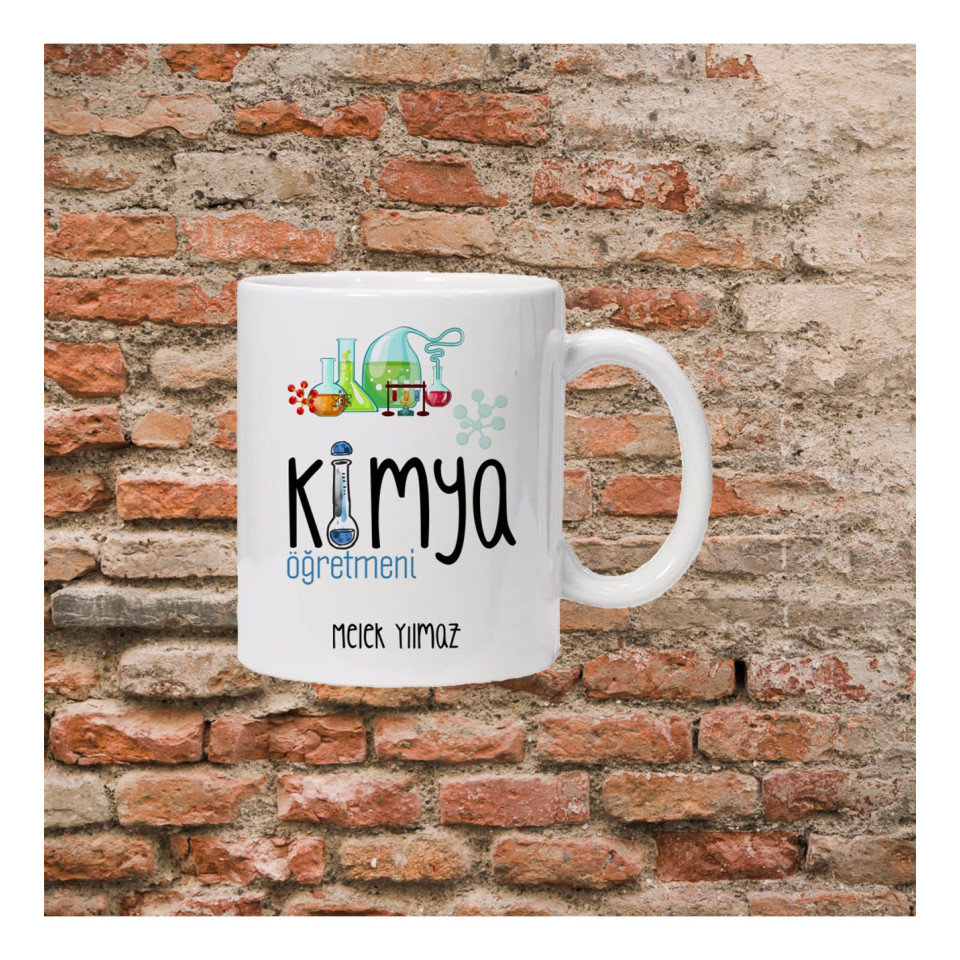 Öğretmenler Günü Hediyesi - Kimya Öğretmenine Hediye - Kişiye Özel Defter, Kupa ve Kalem Seti