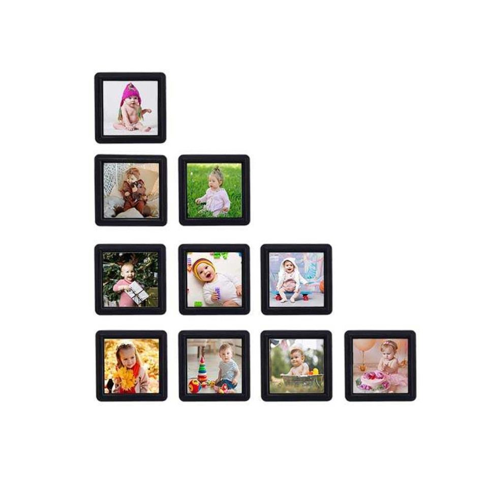 Mini Sök Tak Kare Çerçeveler Siyah 15'li paket