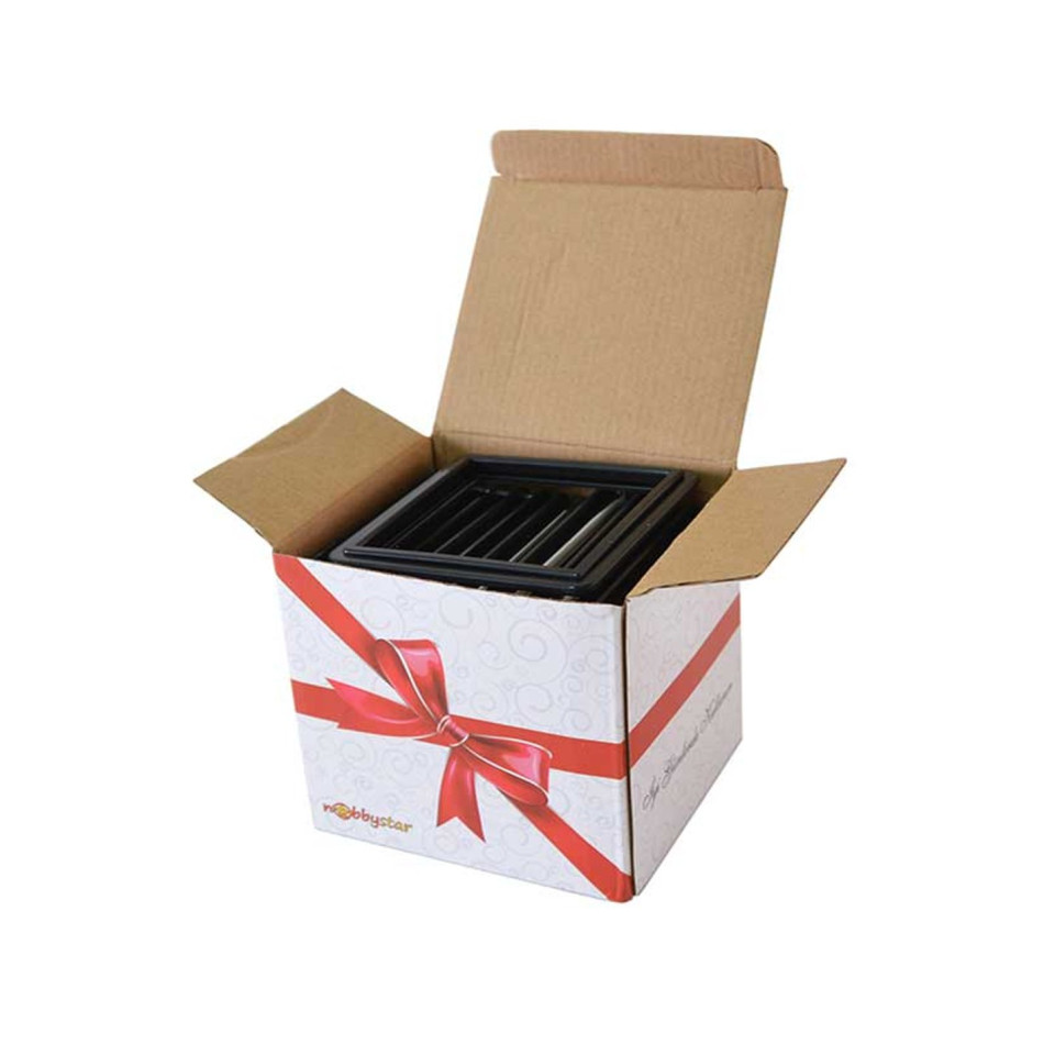 Mini Sök Tak Kare Çerçeveler Siyah 15'li paket