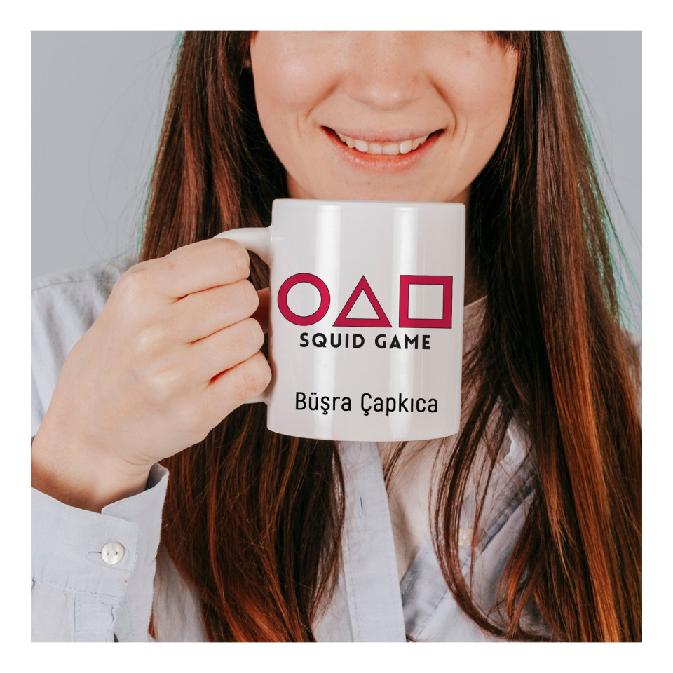 Kişiye Özel Squid Game Tasarımlı Kupa Bardak
