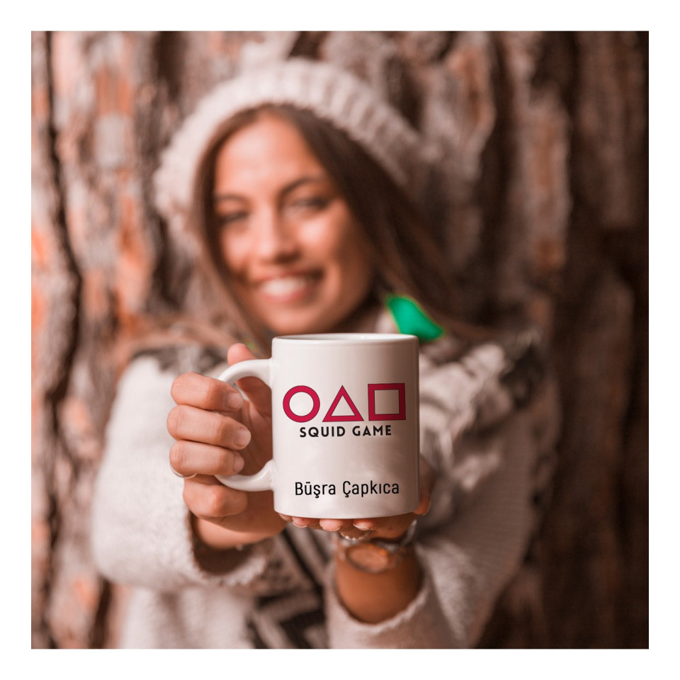 Kişiye Özel Squid Game Tasarımlı Kupa Bardak