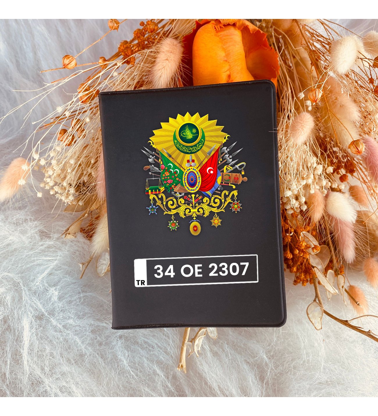 Kişiye Özel Osmanlı Turalı Ruhsat Kabı Kişiye Özel Osmanlı Turalı Ruhsat Kabı