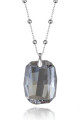 Swarovski Crystal Taşlı Top Zincir Baget Gümüş Kadın Kolye