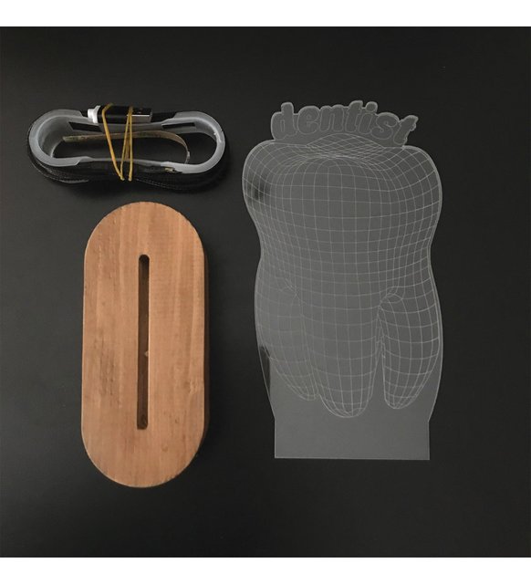 Diş Tasarım 3D Gece Lambası