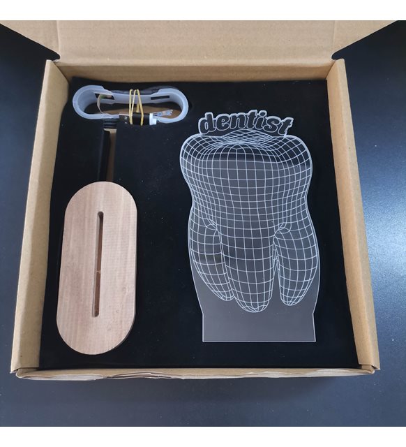 Diş Tasarım 3D Gece Lambası