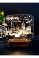 Kişiye Özel Hogwarts Tasarımlı Hediye 3D Led Lamba