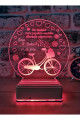 Kişiye Özel Kalpli Bisiklet 3D Led Lamba