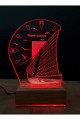 Kişiye Özel Lazer Kesim 3D Tasarım Led Yelken Saat Aydınlatma