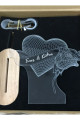 Sevgiliye Hediye 3D Led Gül Ve Kalp Tasarım Gece Lambası
