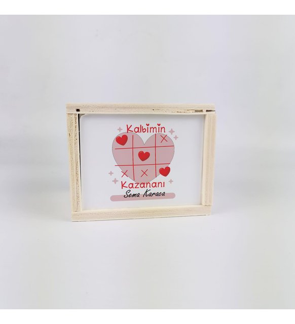 Sevgiliye Hediye Ahşap Kutuda İsme Özel Kalbimin Kazanını Tasarımlı Fincan Ve Nutella Seti