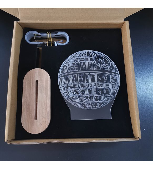Star Wars Ölüm Yıldızı Tasarım 3D Gece Lambası