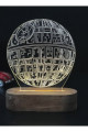 Star Wars Ölüm Yıldızı Tasarım 3D Gece Lambası